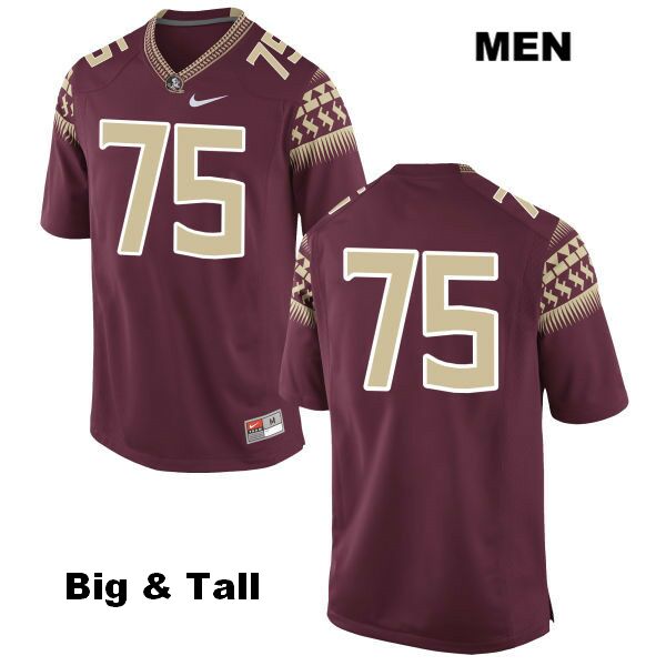 Men's NCAA Nike Florida State Seminoles #75 Abdul Bello College Big & Tall No Name Red Stitched Authentic Football Jersey ESR3069MB